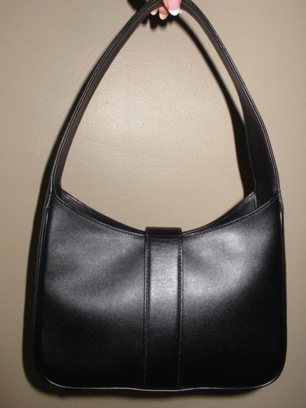 ANINE BING Cleo Black Leather Shoulder Bag Gold Hardware - Picture 3 of 4